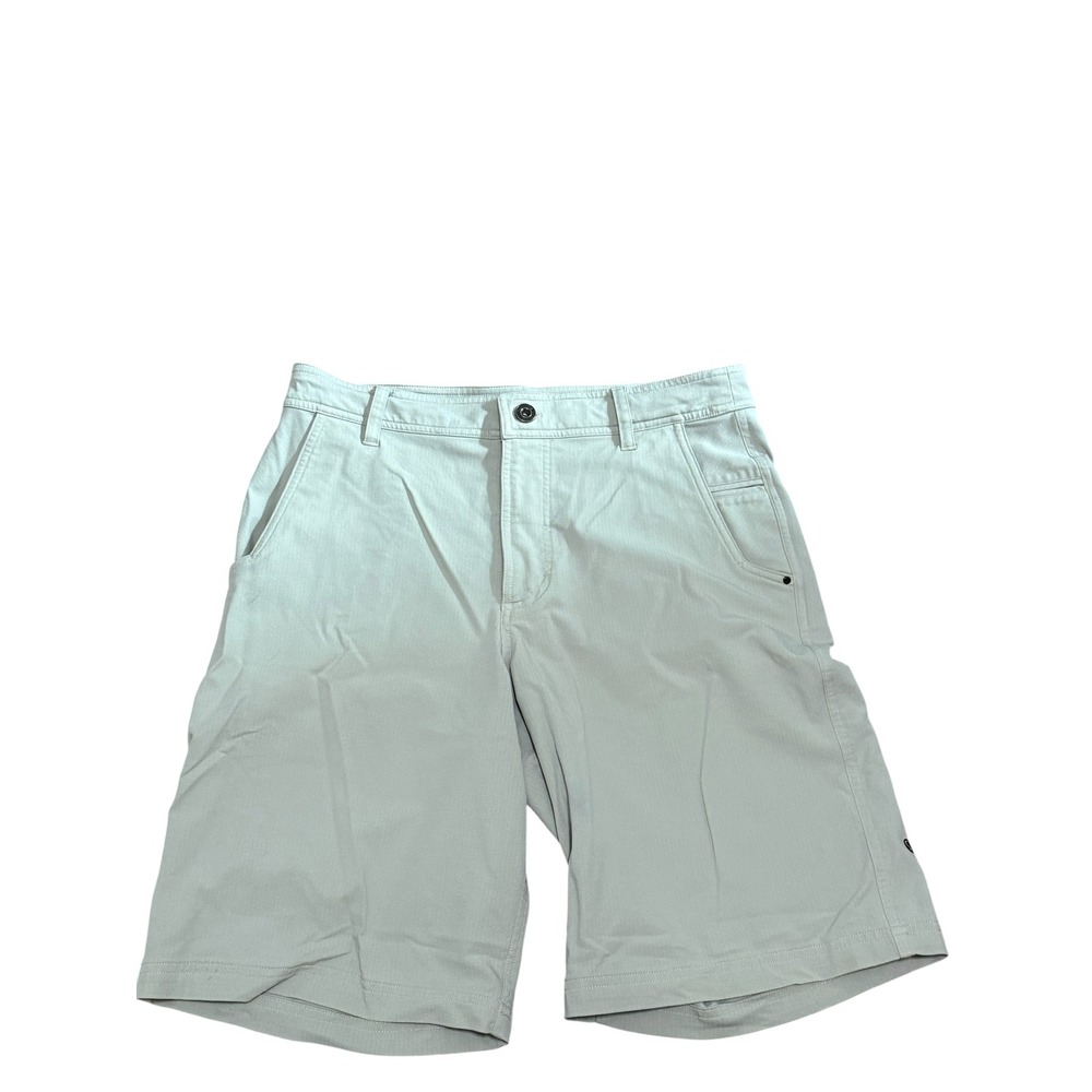 Lululemon Athletica Commission Shorts Mens 34 Light Grey Sage Chino Golf Casual